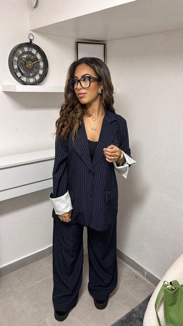 Ensemble blazer rayure